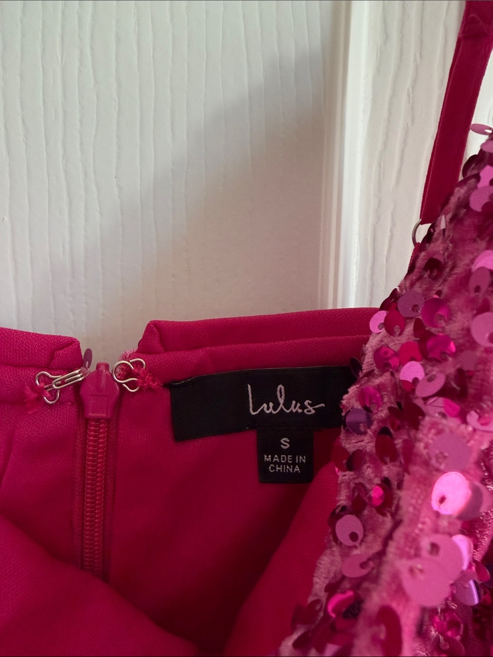 Lulu's Fuchsia Sequin Mini Dress - Picture 2 of 5